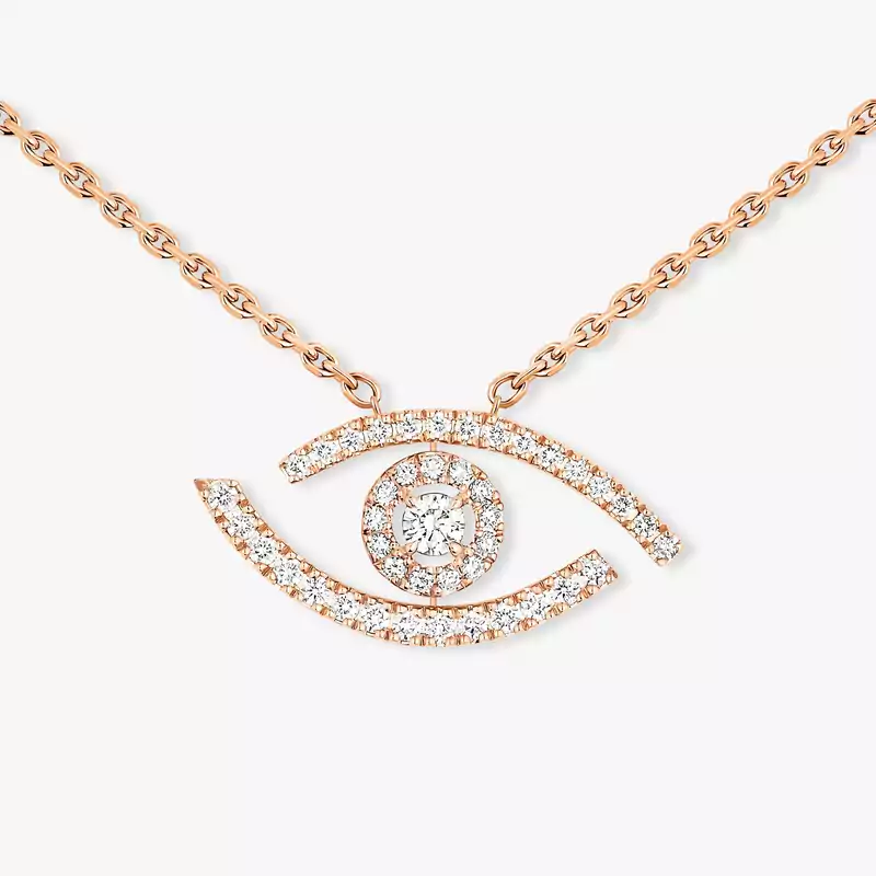 Collar Mujer Oro rosa Diamante Collar Lucky Eye Pavé 07525-PG