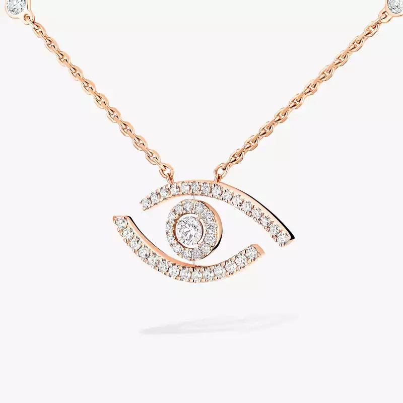 Collar Mujer Oro rosa Diamante Collar Lucky Eye Pavé 07525-PG