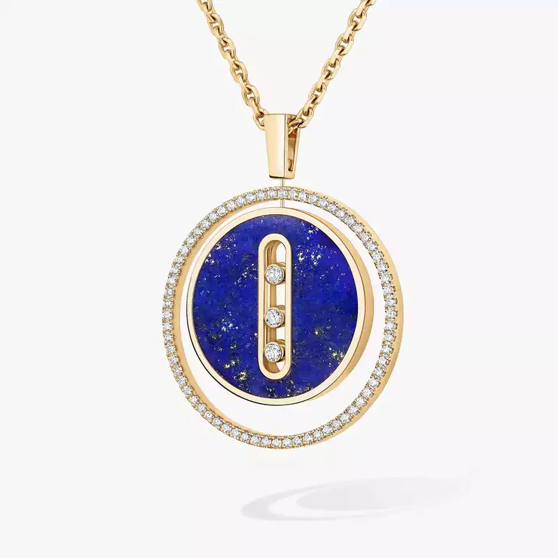 Lucky Move青金石中号款 黄金 钻石  她的珍礼 项链 10839-YG