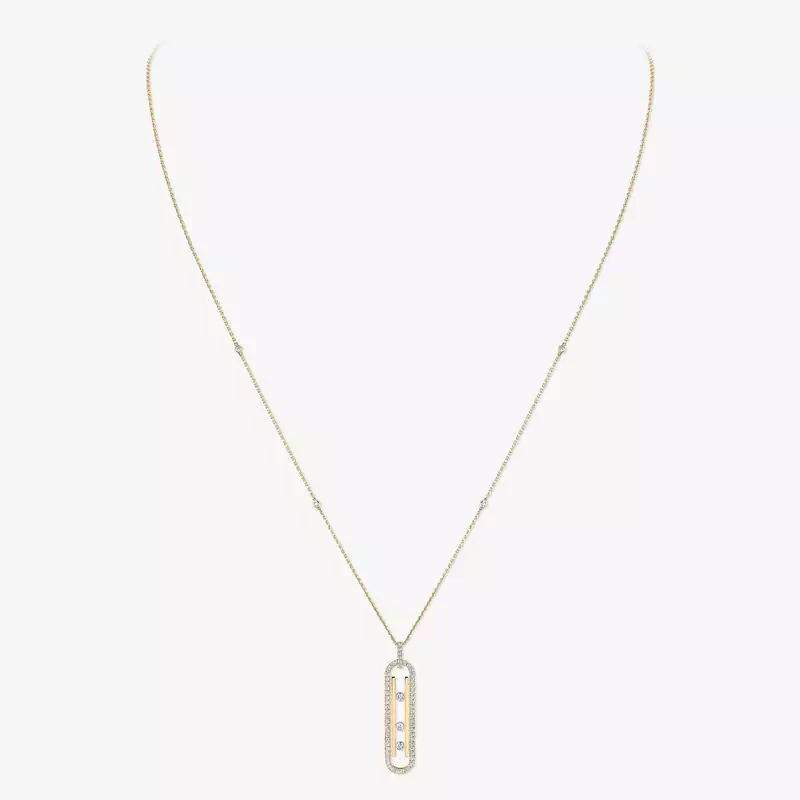 Move 10th项链 小号款  Yellow Gold Diamond For Her Necklace 10032-YG