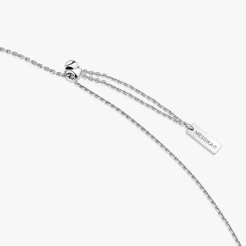 Move 10th项链 小号款  White Gold Diamond For Her Necklace 10032-WG