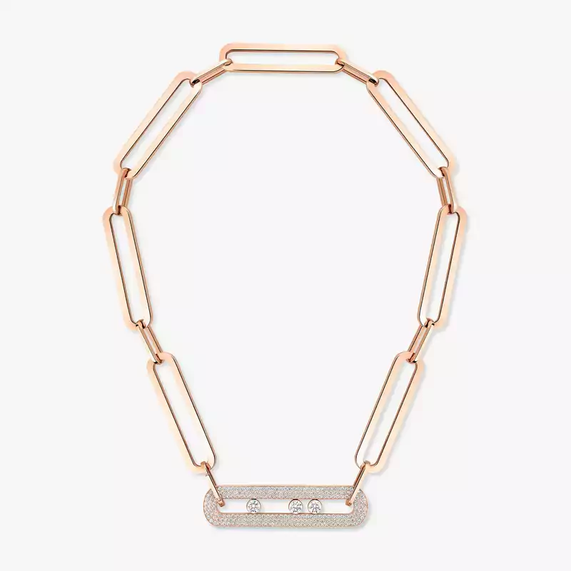 Sautoir Move 10th Anniversary XL Für sie Diamant Kette Roségold 06768-PG