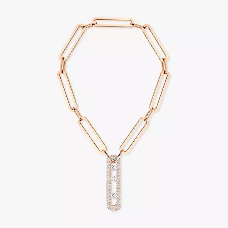 Sautoir Move 10th Anniversary XL Für sie Diamant Kette Roségold 06768-PG