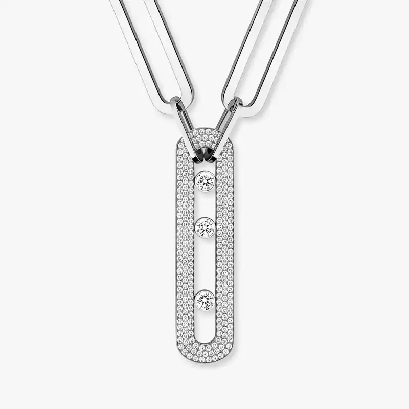 Sautoir Move 10th Anniversary XL Für sie Diamant Kette Weißgold 06768-WG