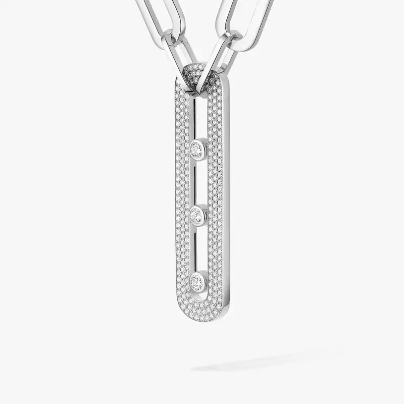 Sautoir Move 10th Anniversary XL Für sie Diamant Kette Weißgold 06768-WG