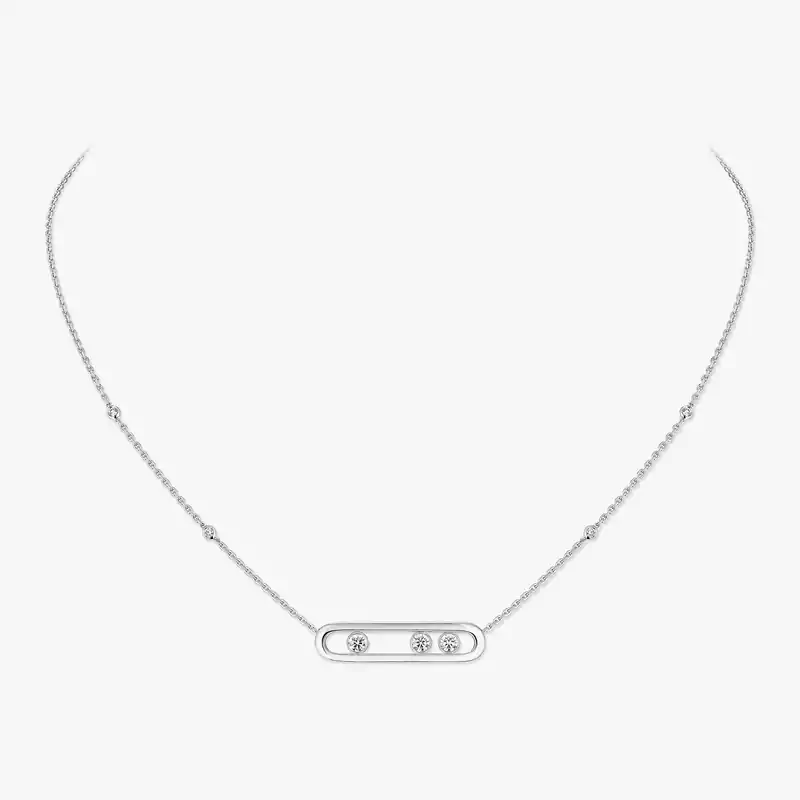 Move White Gold Diamond For Her Necklace 03997-WG