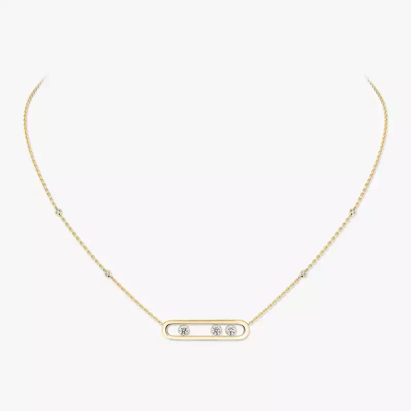 Move Yellow Gold Diamond For Her Necklace 03997-YG