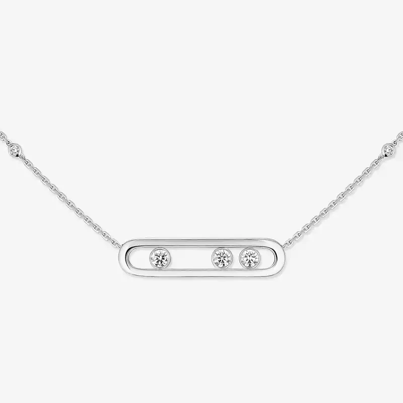 Move White Gold Diamond For Her Necklace 03997-WG