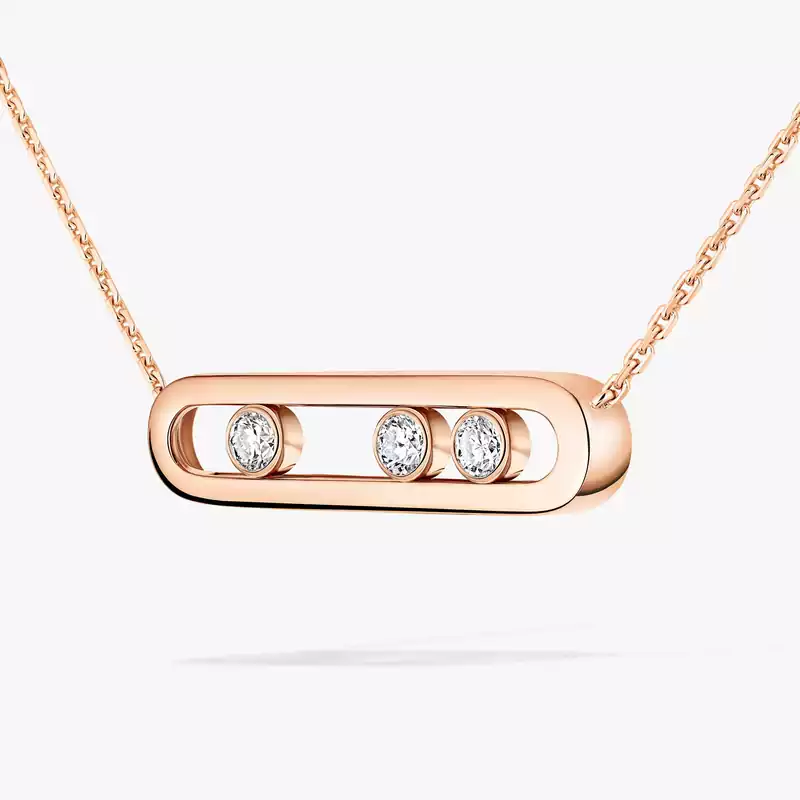 Move For Her Diamond Necklace Pink Gold 03997-PG