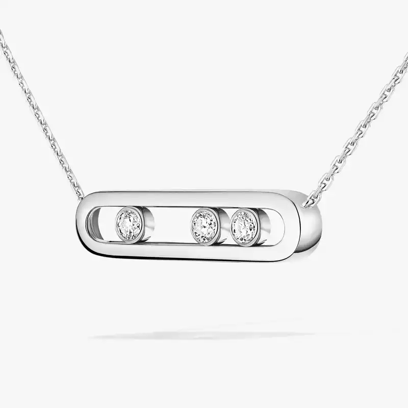 Move White Gold Diamond For Her Necklace 03997-WG
