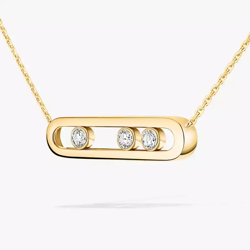 Move Yellow Gold Diamond For Her Necklace 03997-YG
