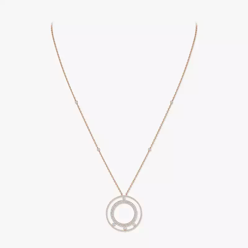 Move Romane密镶钻石长项链 Pink Gold Diamond For Her Necklace 11317-PG