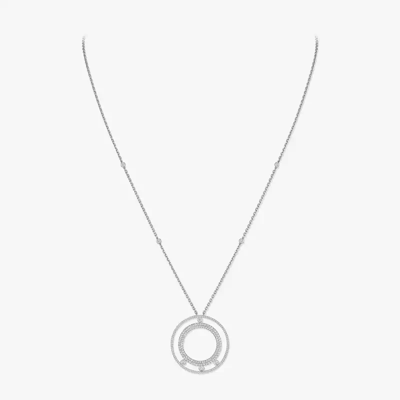 Move Romane密镶钻石长项链 White Gold Diamond For Her Necklace 11317-WG