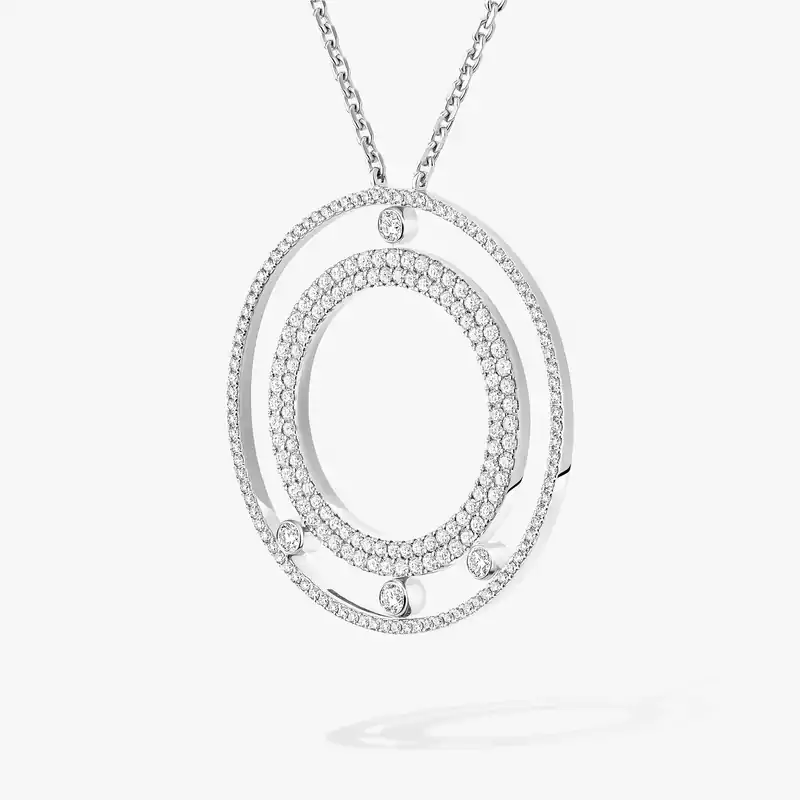 Move Romane密镶钻石长项链 White Gold Diamond For Her Necklace 11317-WG