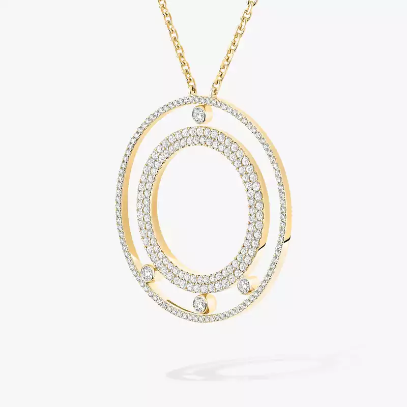 Move Romane密镶钻石长项链 Yellow Gold Diamond For Her Necklace 11317-YG