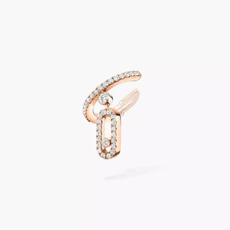 Move Uno einzelner Ohrclip Quaste mit Diamanten ausgefasst Für sie Diamant Ohrringe Roségold 11162-PG