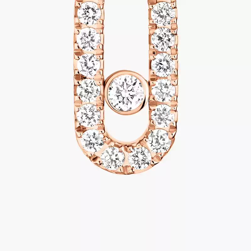 Move Uno einzelner Ohrclip Quaste mit Diamanten ausgefasst Für sie Diamant Ohrringe Roségold 11162-PG