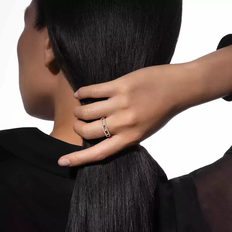 Move Romane结婚戒指 玫瑰金 钻石  她的珍礼 戒指 07080-PG