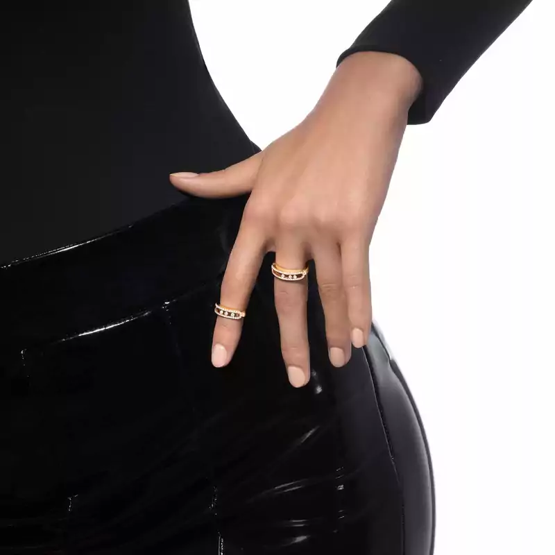 Baby Move密镶钻石 Yellow Gold Diamond For Her Ring 04683-YG