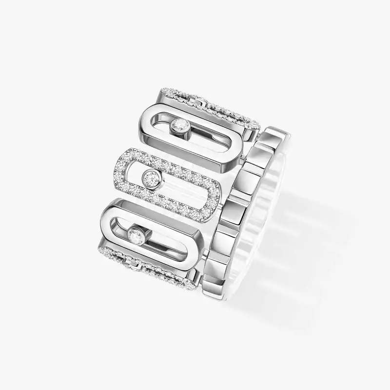 Bague Femme Or Blanc Diamant Move Iconica 12741-WG