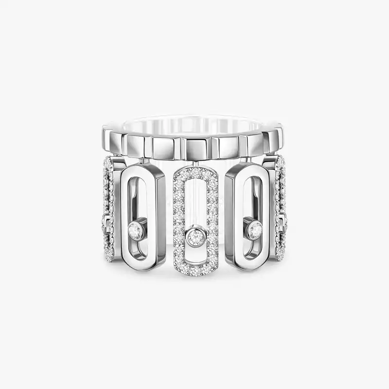 Bague Femme Or Blanc Diamant Move Iconica 12741-WG