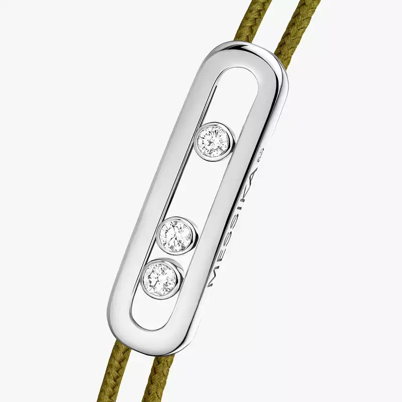 Messika梅西卡CARE(S)卡其色绳圈 白金 钻石  她的珍礼 手链 14097-WG