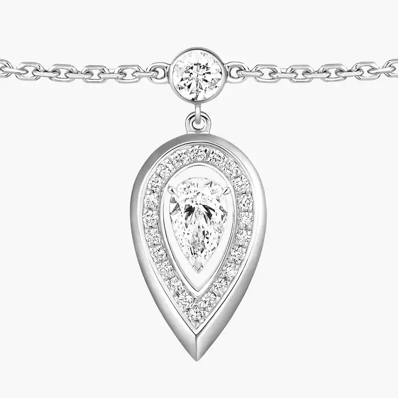 Fiery脚踝链 White Gold Diamond For Her Bracelet 14138-WG