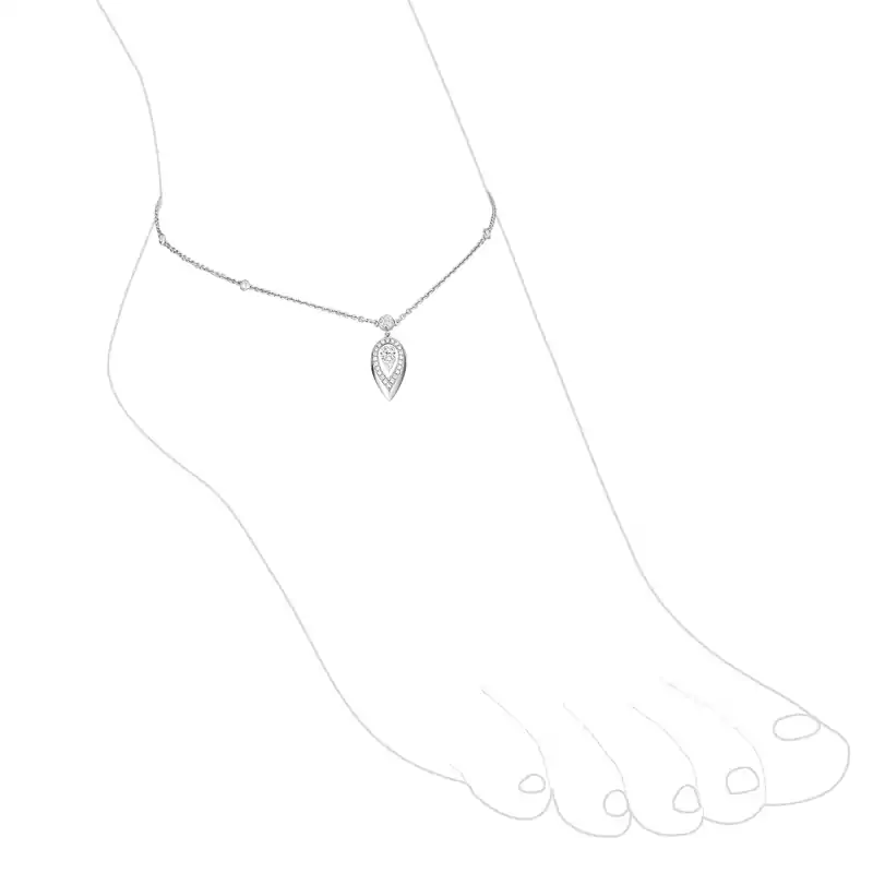 Fiery脚踝链 White Gold Diamond For Her Bracelet 14138-WG