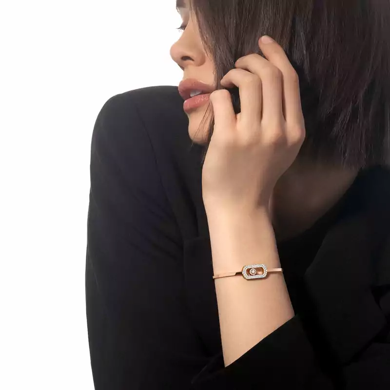 So Move密镶手镯 Pink Gold Diamond For Her Bracelet 13428-PG
