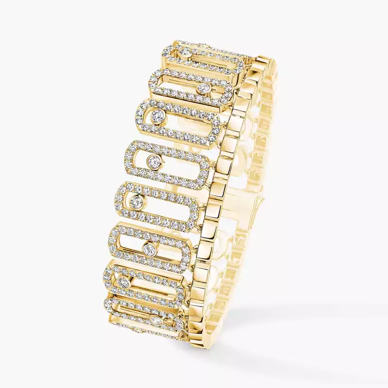 Move Iconica Mit Diamanten ausgefasst Für sie Diamant Armband Gelbgold 12977-YG