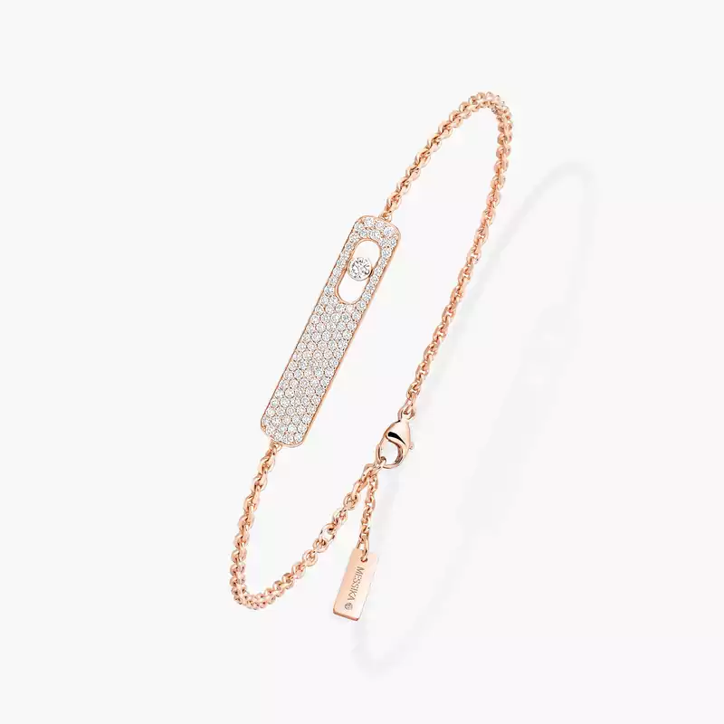 My First Diamond Pavé  Pink Gold For Her Diamond Bracelet 07535-PG