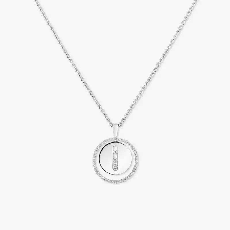 Lucky Move中号款 白金 钻石  她的珍礼 项链 07394-WG