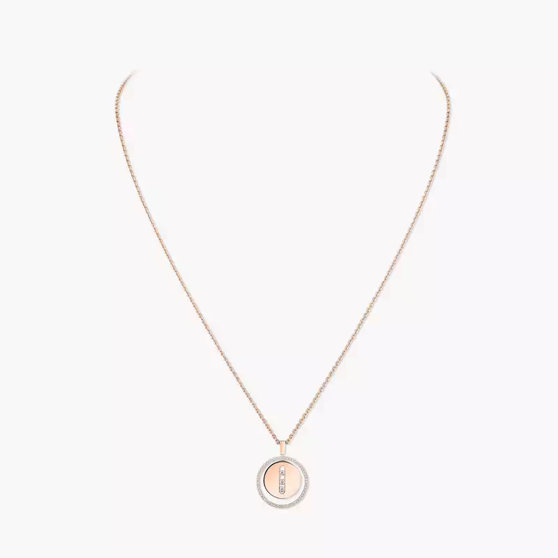 Lucky Move中号款 玫瑰金 钻石  她的珍礼 项链 07394-PG