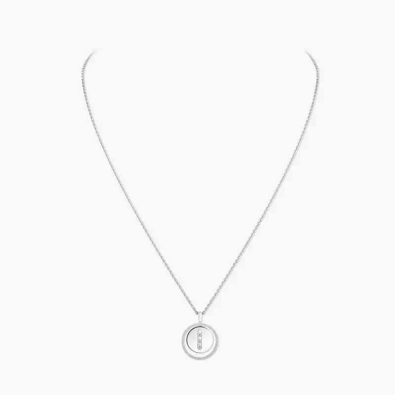 Lucky Move中号款 白金 钻石  她的珍礼 项链 07394-WG