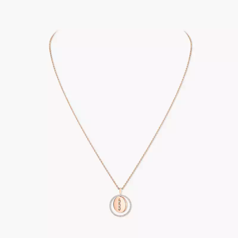 Lucky Move中号款 玫瑰金 钻石  她的珍礼 项链 07394-PG