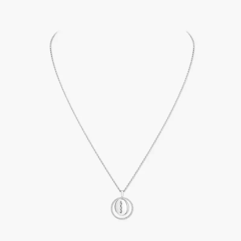 Lucky Move中号款 白金 钻石  她的珍礼 项链 07394-WG