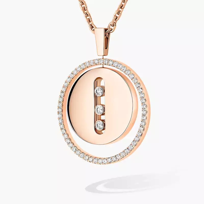 Lucky Move中号款 玫瑰金 钻石  她的珍礼 项链 07394-PG