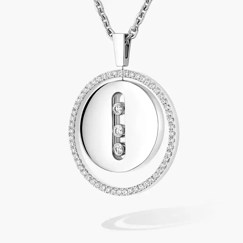 Lucky Move中号款 白金 钻石  她的珍礼 项链 07394-WG