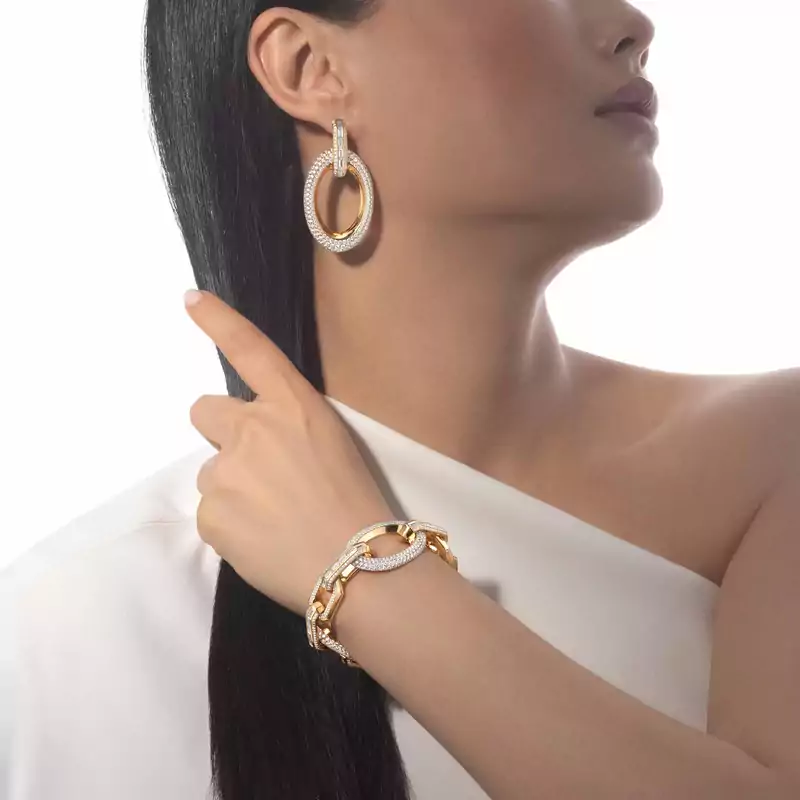 Groove Yellow Gold For Her Diamond Earrings 13470-YG