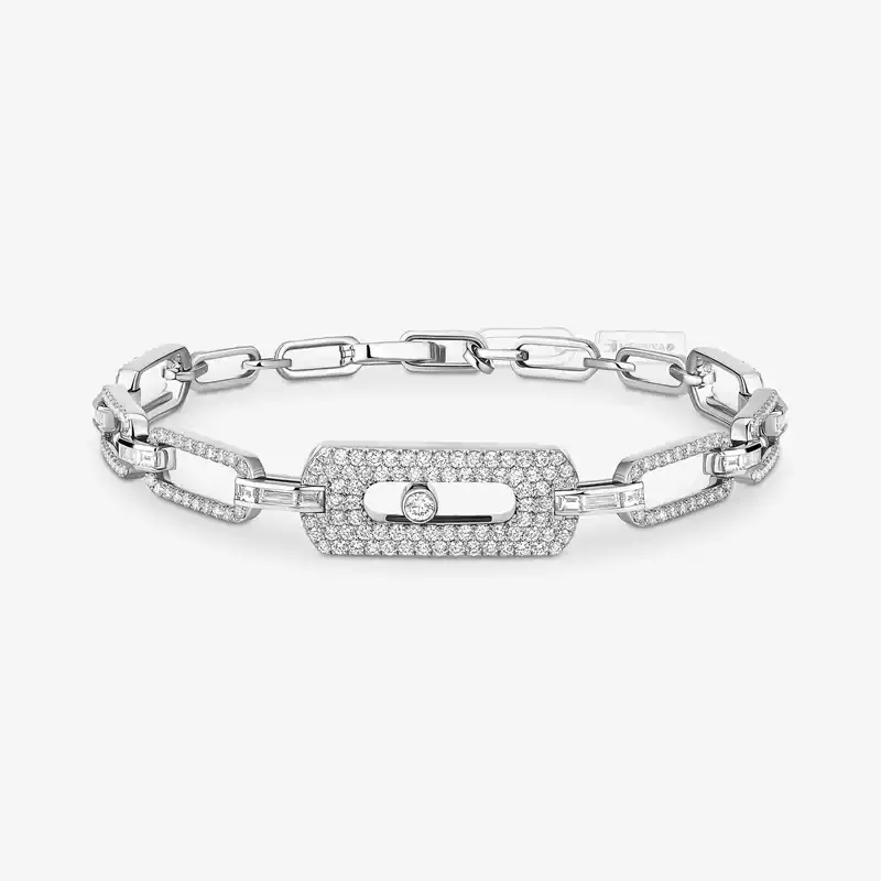 Pulsera de cadena Move Link con pavé