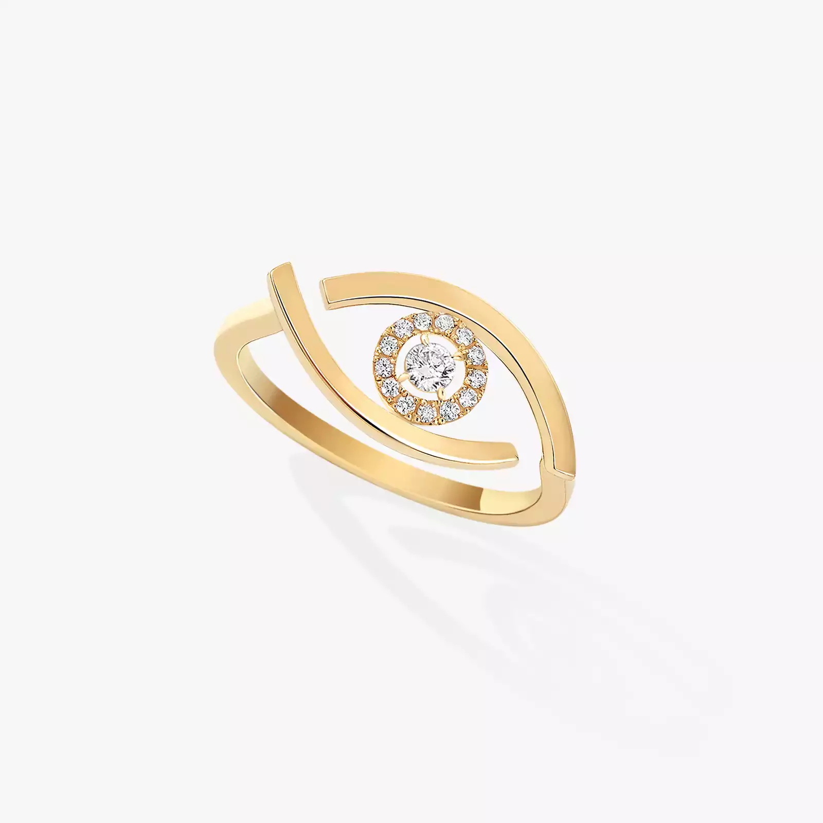 Lucky Eye戒指 Yellow Gold Diamond For Her Ring 10036-YG