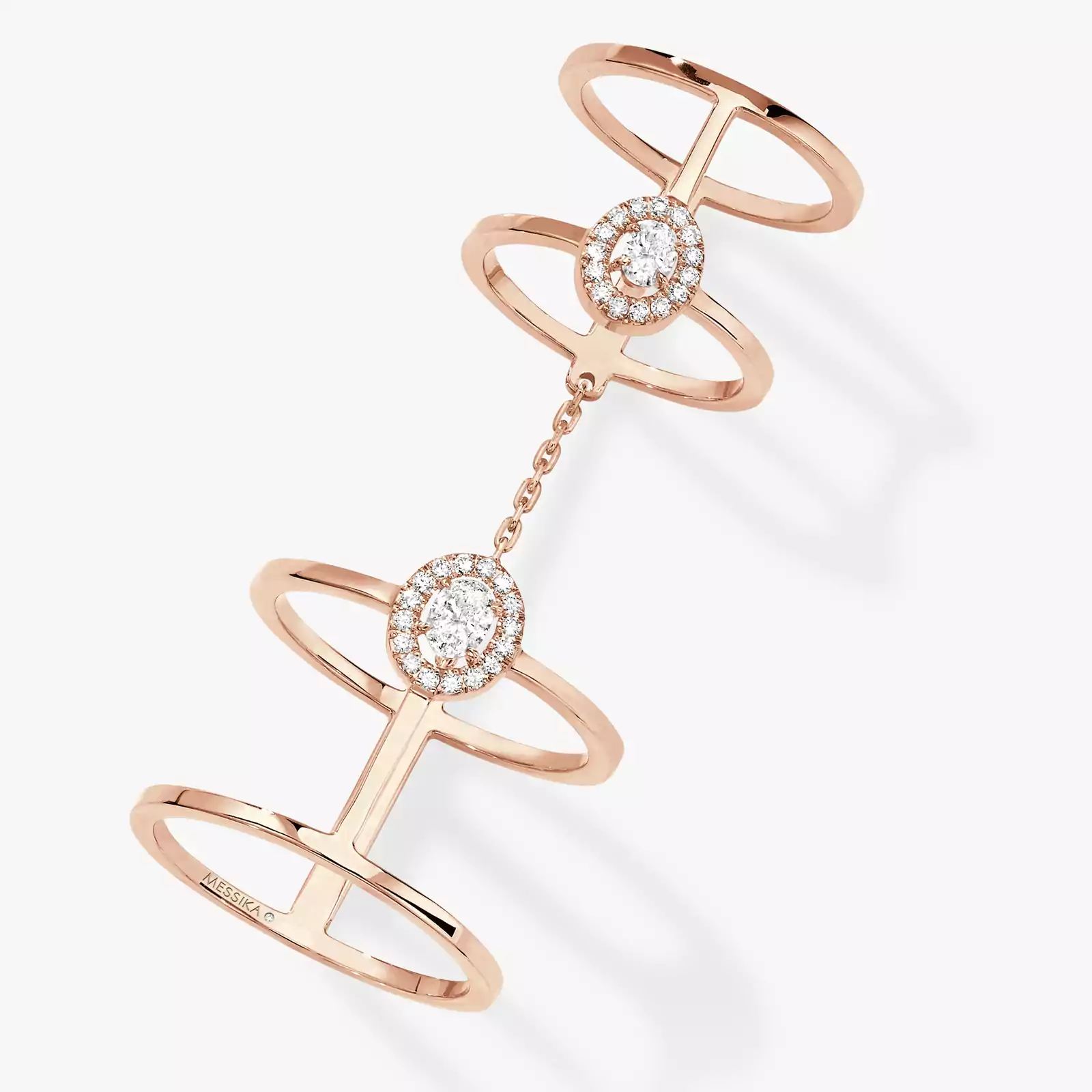 Glam'Azone双截 Pink Gold Diamond For Her Ring 06141-PG