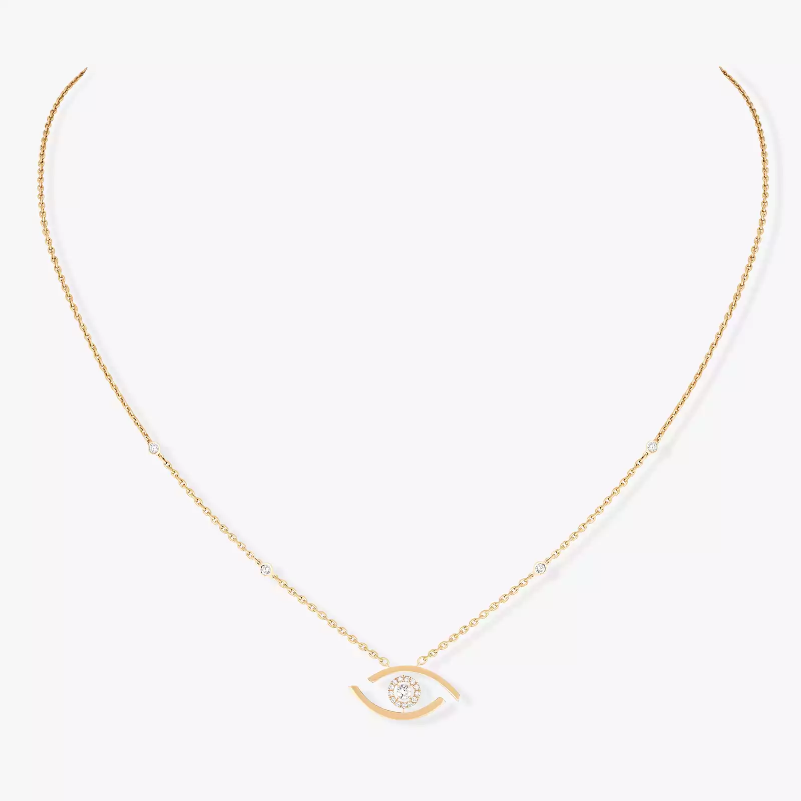 Collier Femme Or Jaune Diamant Lucky Eye 07524-YG