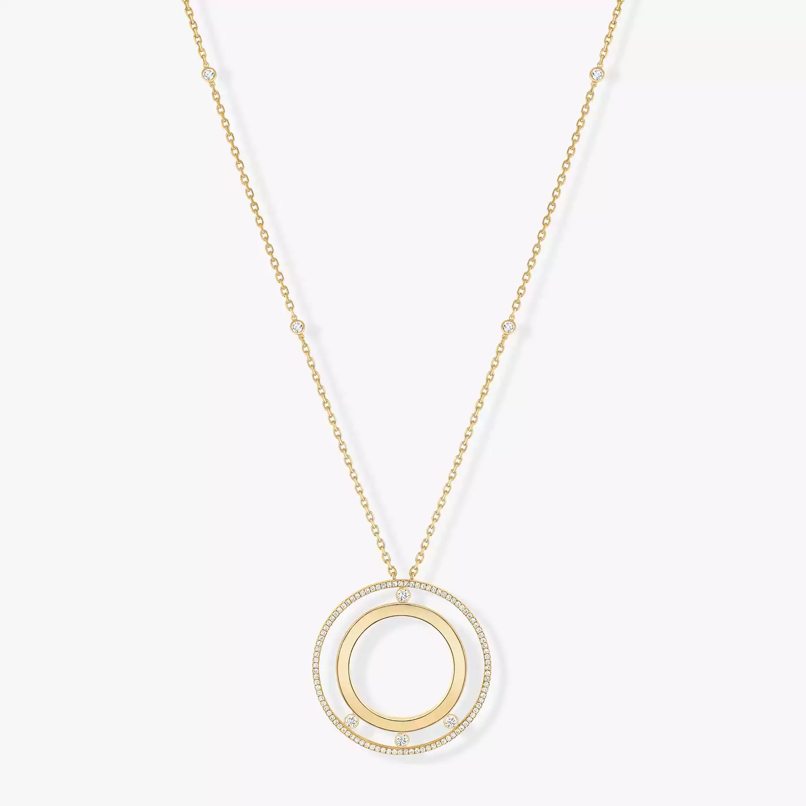 Collar Mujer Oro amarillo Diamante Collar largo Move Romane 11169-YG