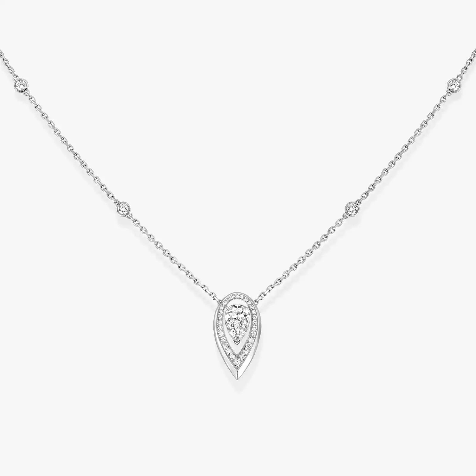 Fiery 0.25ct White Gold For Her Diamond Necklace 13239-WG