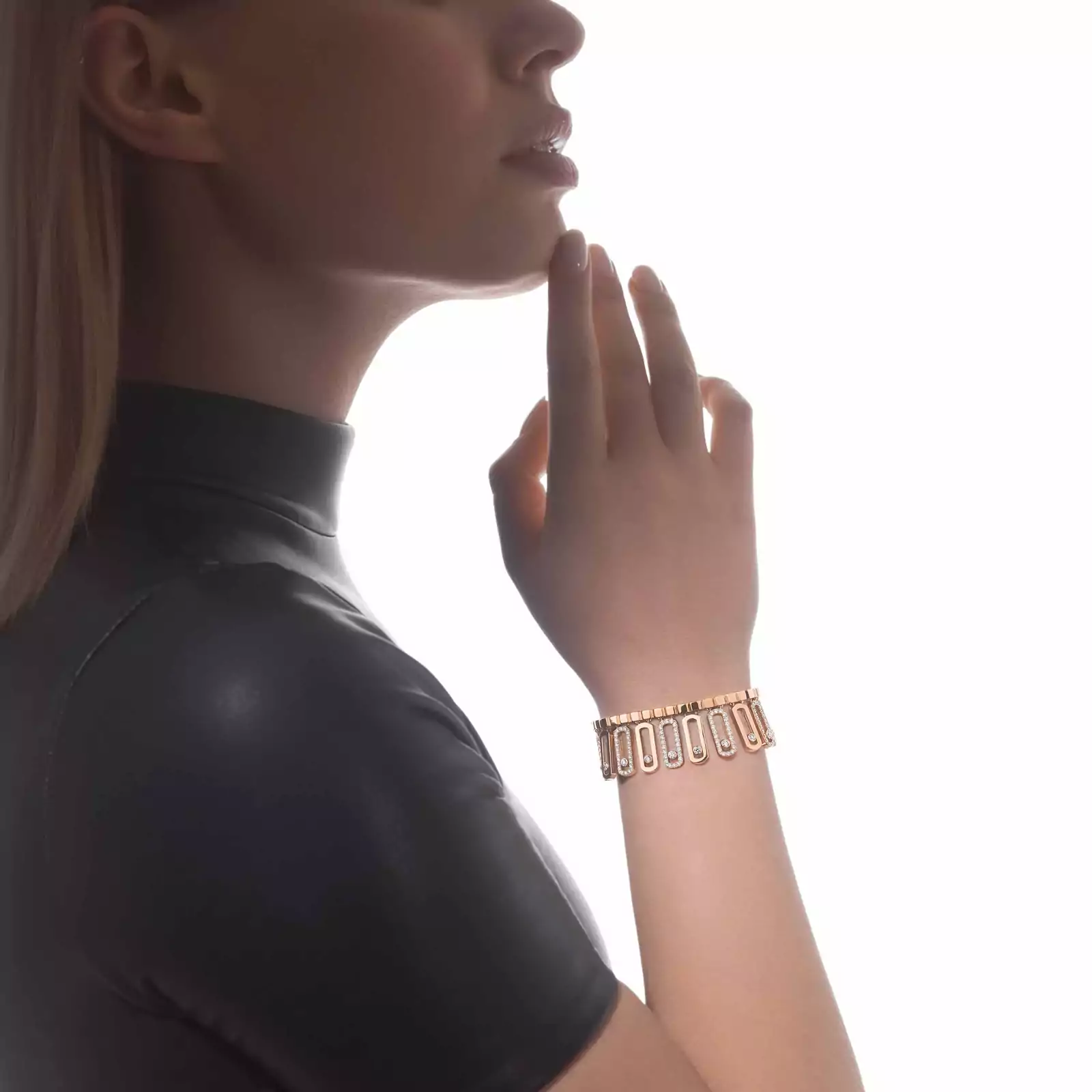 Move Iconica Pavé Pink Gold For Her Diamond Bracelet 12977-PG