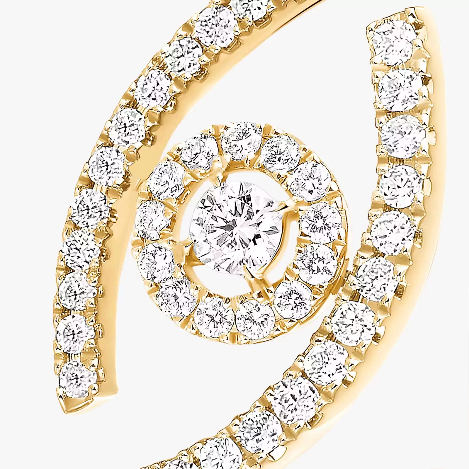 Mit Diamanten ausgefasster Lucky Eye Ring For Her Diamond Ring Yellow Gold 10037-YG
