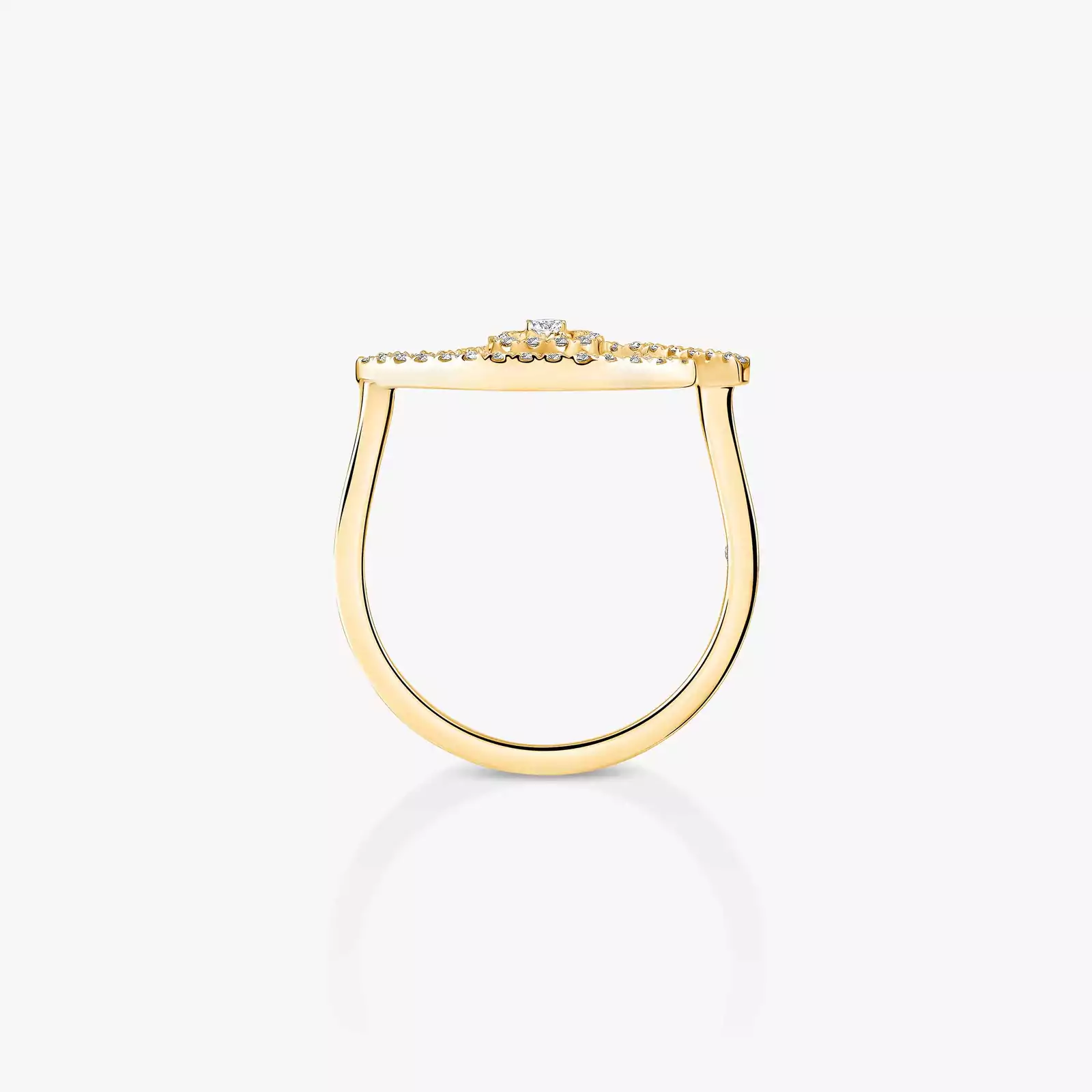 Mit Diamanten ausgefasster Lucky Eye Ring For Her Diamond Ring Yellow Gold 10037-YG