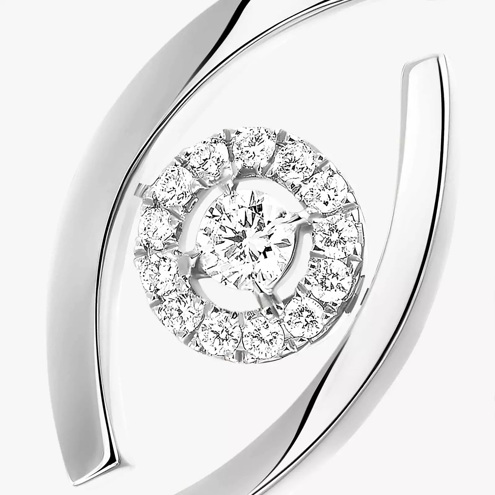 Lucky Eye戒指 White Gold Diamond For Her Ring 10036-WG
