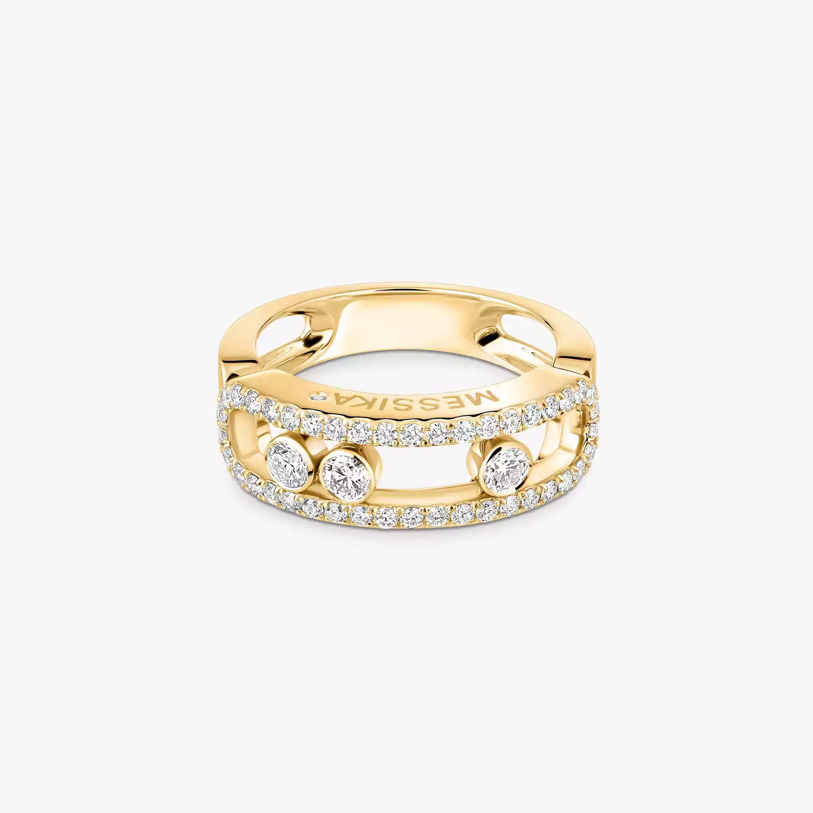 Move Classique Pavé Yellow Gold For Her Diamond Ring 04000-YG